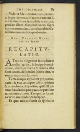 Recapitulatio.