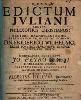 Edictum Iuliani contra philosophos Christianos