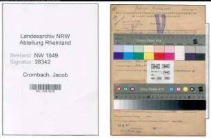 Entnazifizierung Jacob Crombach , geb. 17.10.1905 (Haendler)