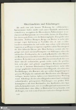 Altertümeleien und Fälschungen