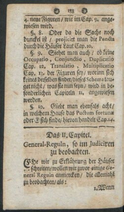 Das II. Capitel. General-Reguln, so im Judiciren zu beobachten