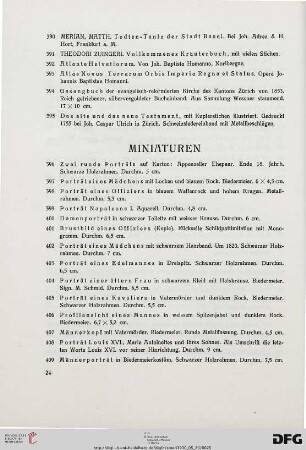 Miniaturen (Nr. 396-423)