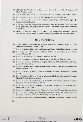 Miniaturen (Nr. 396-423)
