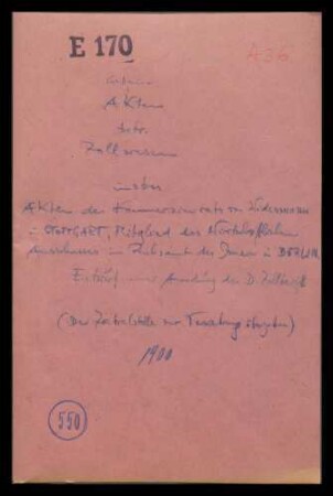 Entwurf einer (neuen) Anordnung deutschen Zolltarifs mit alphabetischem Warenverzeichnis (z.T. mit handschriftlichen Vermerken)