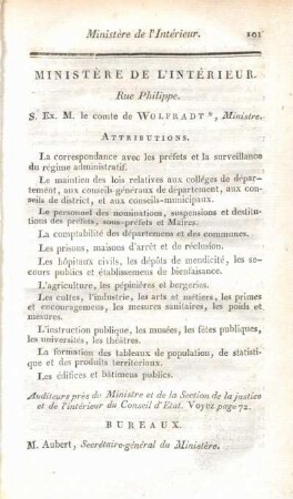 Ministère de l'intérieur.