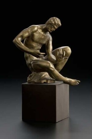 Brunnenfigur eines sitzenden Mannes, nach Adrian de Vries, um 1610