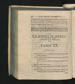 De Clausulis Absolutis Et Relatis. Caput XX.