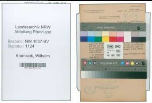 Entnazifizierung Wilhelm Krumsiek , geb. 16.11.1908 (Strassenmeister)