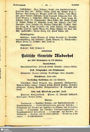 Gemeinde Niederhof