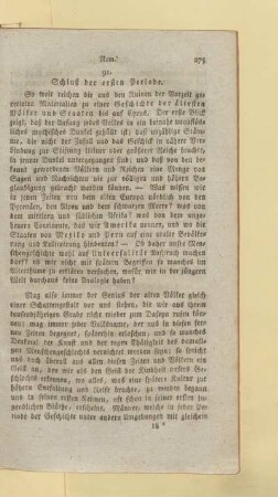 Schluß der ersten Periode