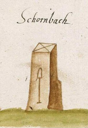 Schornbach, Schorndorf WN (Reichenberger Forst, Marksteinzeichen I)