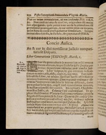 152-161, Concio Aulica