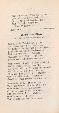 Mensch und Thier.