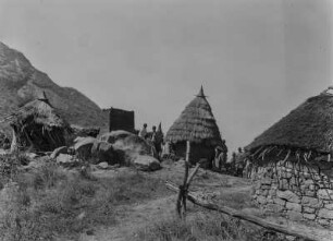 Dorfhütten : Hütten in einem Dorf im Hochland Eritreas