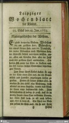 35. Stück den 28. Jan. 1773