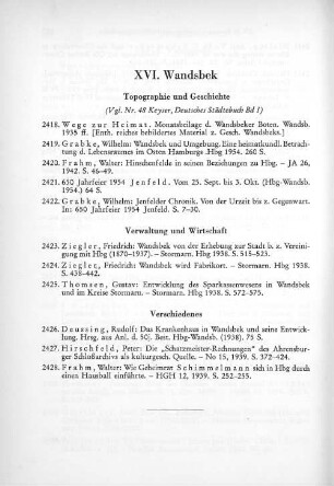 XVI. Wandsbek