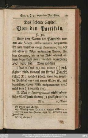 Das siebente Capitel. Von den Partikeln.