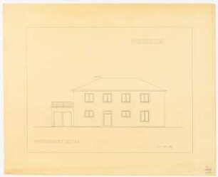 Wohnhaus: Westansicht M 1:50