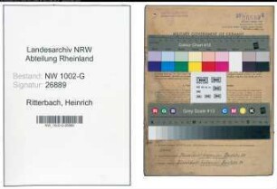 Entnazifizierung Heinrich Ritterbach, geb. 10.08.1911 (Kraftfahrer)