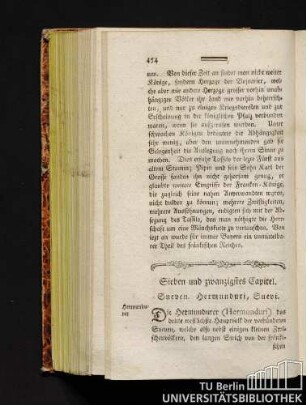 Sieben und zwanzigstes Capitel. Sueven, Herminburi, Suevi