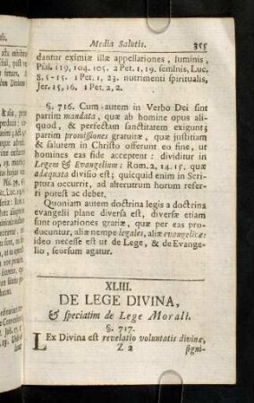 367-373, XLIII. De Lege Divina, & speciatim de Lege Morali. XLIV. De Lege Ceremoniali.