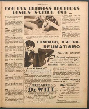 Por las últimas lecturas hemos sabido que...