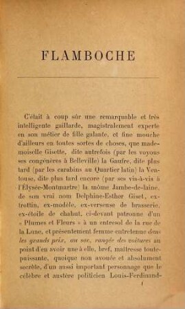 Flamboche : Roman Parisien