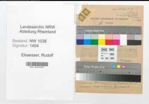 Entnazifizierung Rudolf Elsaesser , geb. 06.09.1905 (Bankangestellter)