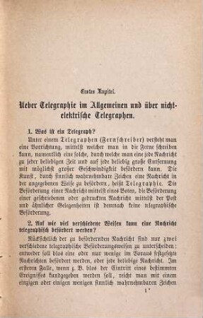 Katechismus der elektrischen Telegraphie
