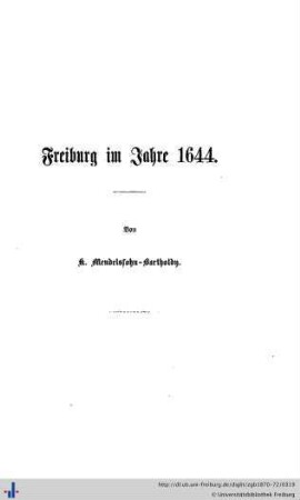Freiburg im Jahre 1644.