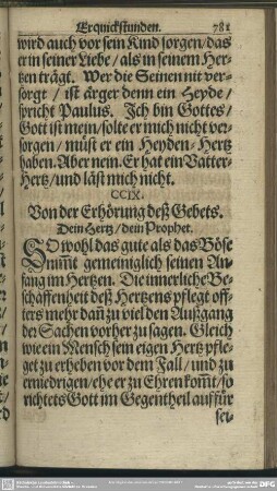 CCIX. Von der Erhörung deß Gebets