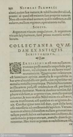 COLLECTANAE QVAEDAM EX ANTIQVIS SCRIPTORIBVS.