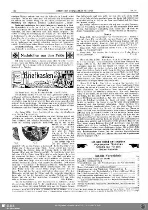 Nachrichten aus dem Felde