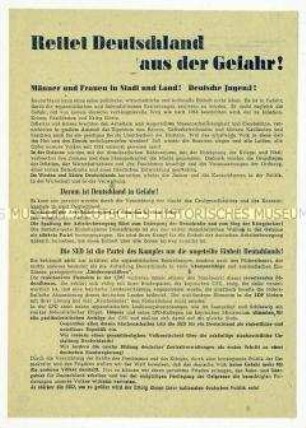 Propagandaflugblatt der SED zu den gemeindewahlen 1946
