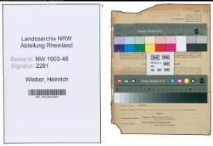 Entnazifizierung Heinrich Wieber , geb. 22.09.1907 (Arzt)