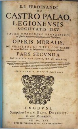 Opus morale de Virtutibus et Vitiis contrariis, 2