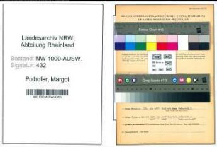 Entnazifizierung Margot Polhofer, geb. 04.01.1914 ()