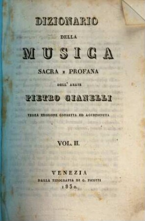 Dizionario della musica sacra e profana. 2