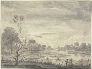 Flußlandschaft im Mondschein