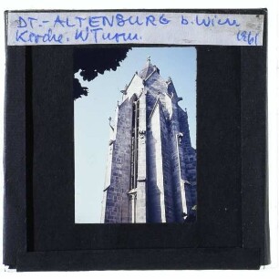 Bad Deutsch-Altenburg, Pfarrkirche Mariae Himmelfahrt : Westturm