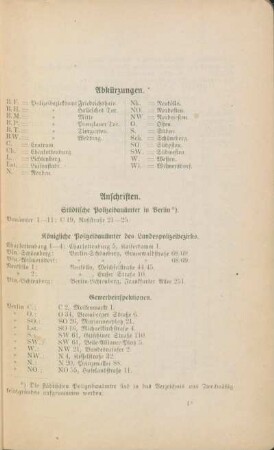 Anschriften