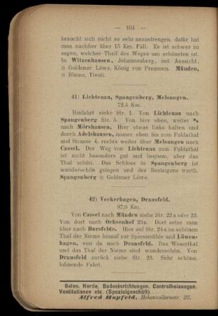 41) Lichtenau, Spangenberg, Melsungen