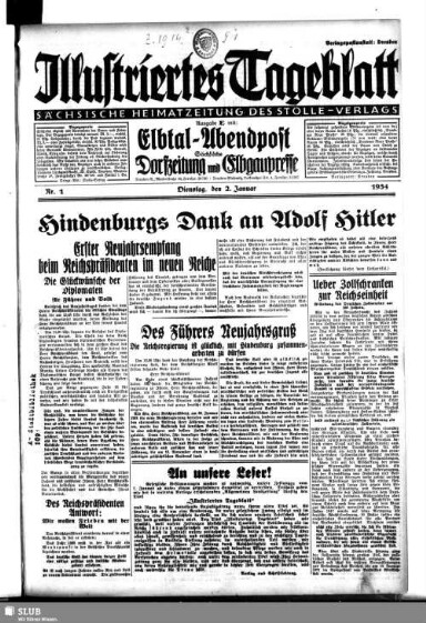 Titelseite einer Zeitung