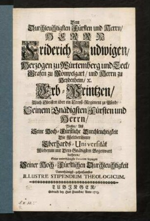 1r-2v, Dem Durchleuchtigsten Fuersten und ...