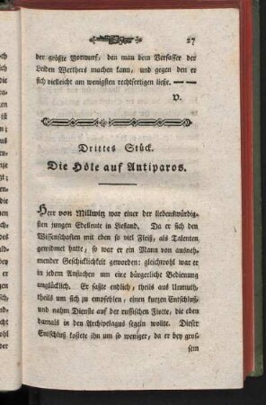 Drittes Stück. Die Höle auf Antiparos