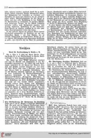 Umschau / Sprechsaal / Zeichenmethode / Buchbesprechungen / Schreibe in Angelegenheit