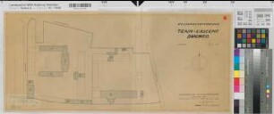Münster (Münster) ehem. Train-Kaserne, Dahlweg Lageplan 1960 1 : 800 30 x 69,5 Zeichnung Finanzbauamt Münster-Ost