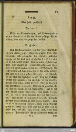 Frage. Was heißt zweifeln?