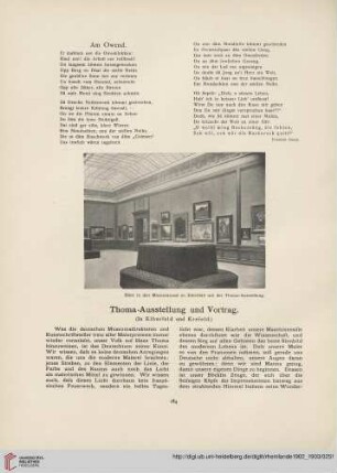 Thoma-Ausstellung und Vortrag : (In Elberfeld und Krefeld)