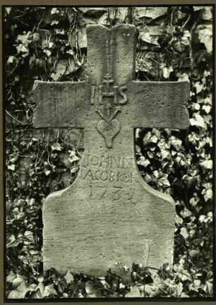 Friedhof. Grabkreuz des Johann Jakob Kohl, 1739